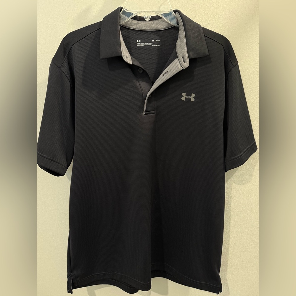 Under Armour Men's Black and Gray Polo Shirt